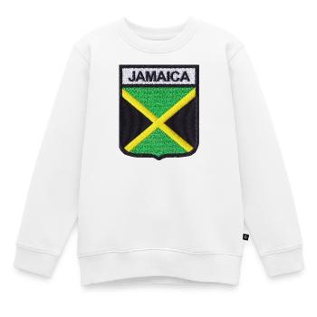 Jamaica Strong Jamrock Power Rasta Reggae Roots  - Kinder Premium Organic Sweatshirt - Weiß - Vorne - AI Model Kid Male (0cm)