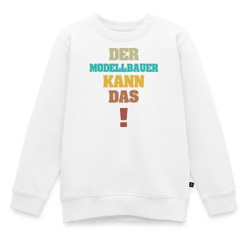 Spruch Modellbauer - Kinder Premium Organic Sweatshirt - Weiß - Vorne - AI Model Kid Male (0cm)