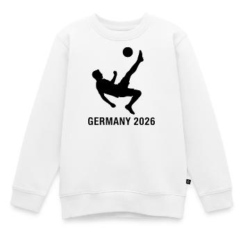 Germany 2026 Fußball Schuss Fan - Kinder Premium Organic Sweatshirt - Weiß - Vorne - AI Model Kid Male (0cm)