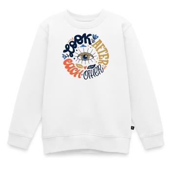  Augenmotiv - Kinder Premium Organic Sweatshirt - Weiß - Vorne - AI Model Kid Male (0cm)