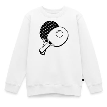 Tennis de table - Sweat Premium enfant bio - blanc - Devant - AI Model Kid Male (0cm)