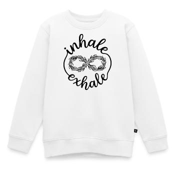 méditation - Sweat Premium enfant bio - blanc - Devant - AI Model Kid Male (0cm)