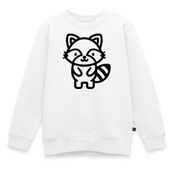 raton laveur - Sweat Premium enfant bio - blanc - Devant - AI Model Kid Male (0cm)