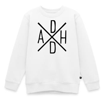 ADHS - Kinder Premium Organic Sweatshirt - Weiß - Vorne - AI Model Kid Male (0cm)