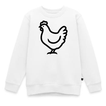 chicken - Kids Premium Organic Sweatshirt - white - Front - AI Model Kid Male (0cm)