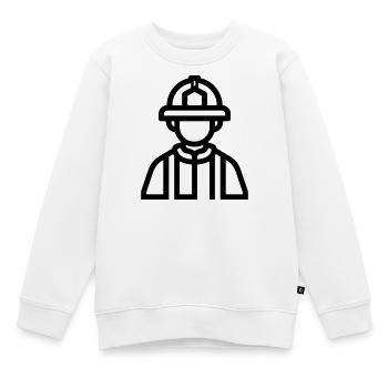 Feuerwehrmann - Kinder Premium Organic Sweatshirt - Weiß - Vorne - AI Model Kid Male (0cm)