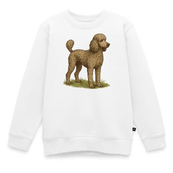 Grand caniche - Sweat Premium enfant bio - blanc - Devant - AI Model Kid Male (0cm)