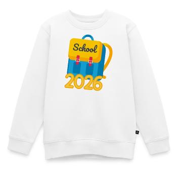 School Child 2026 School Enrollment Gift First Year - Kids Premium Organic Sweatshirt - white - Front - AI Model Kid Male (0cm)