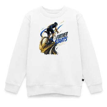Elektrostart-Radfahrer - Kinder Premium Organic Sweatshirt - Weiß - Vorne - AI Model Kid Male (0cm)