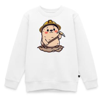 Kleiner Bergmann - Kinder Premium Organic Sweatshirt - Weiß - Vorne - AI Model Kid Male (0cm)