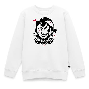 Le Joker - Carte-a-jouer - Sweat Premium enfant bio - blanc - Devant - AI Model Kid Male (0cm)
