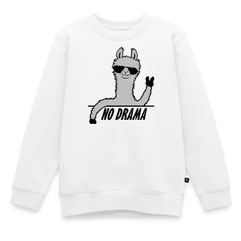 Pas de drame Lama - Sweat Premium enfant bio - blanc - Devant - AI Model Kid Male (0cm)