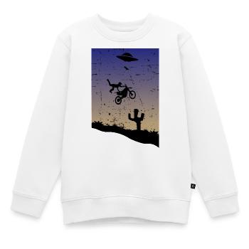 Motocross Stunt - Kinder Premium Organic Sweatshirt - Weiß - Vorne - AI Model Kid Male (0cm)
