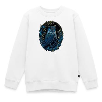 Uhu - Kinder Premium Organic Sweatshirt - Weiß - Vorne - AI Model Kid Male (0cm)