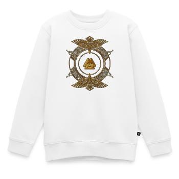 Eleganter keltischer Knoten in goldenen Farben. - Kinder Premium Organic Sweatshirt - Weiß - Vorne - AI Model Kid Male (0cm)