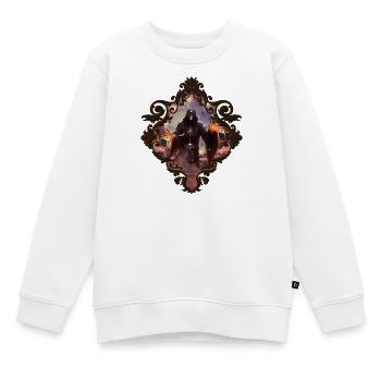 Faszinierende und mystische Kulisse eines Skeletts - Kinder Premium Organic Sweatshirt - Weiß - Vorne - AI Model Kid Male (0cm)