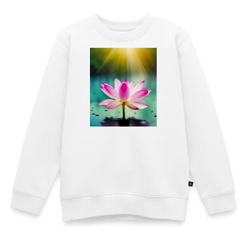 Lotus - Kinder Premium Organic Sweatshirt - Weiß - Vorne - AI Model Kid Male (0cm)