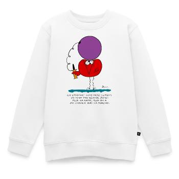 Indem wir ständig versuchen, ... - Kinder Premium Organic Sweatshirt - Weiß - Vorne - AI Model Kid Male (0cm)