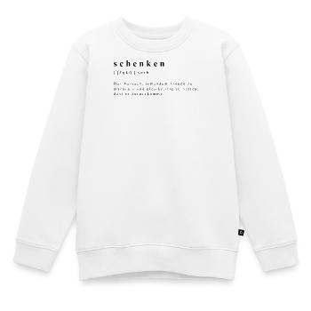 Schenken - Hoffnung und Freude (Verb) - Kinder Premium Organic Sweatshirt - Weiß - Vorne - AI Model Kid Male (0cm)