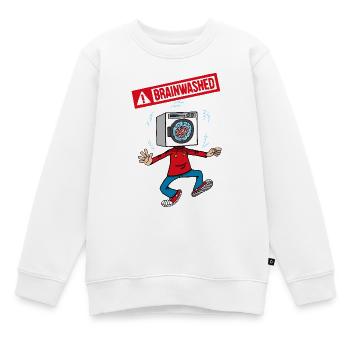 Le lavage de cerveau - Sweat Premium enfant bio - blanc - Devant - AI Model Kid Male (0cm)
