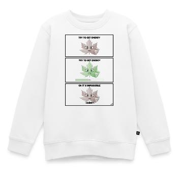 Try to get Energy - Kinder Premium Organic Sweatshirt - Weiß - Vorne - AI Model Kid Male (0cm)