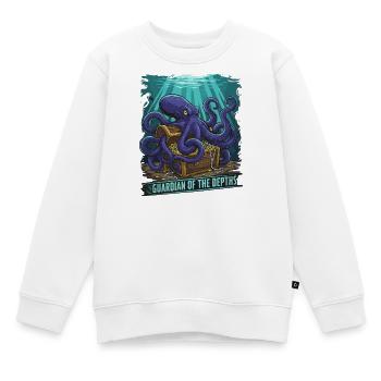 Trésor de pieuvre gardien des profondeurs - Sweat Premium enfant bio - blanc - Devant - AI Model Kid Male (0cm)
