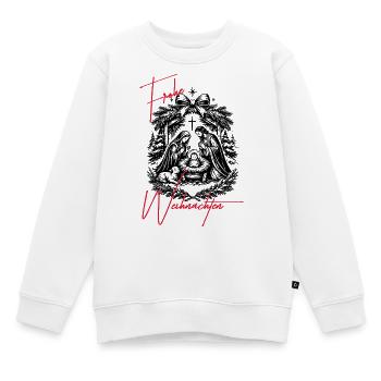 Crèche - Sweat Premium enfant bio - blanc - Devant - AI Model Kid Male (0cm)