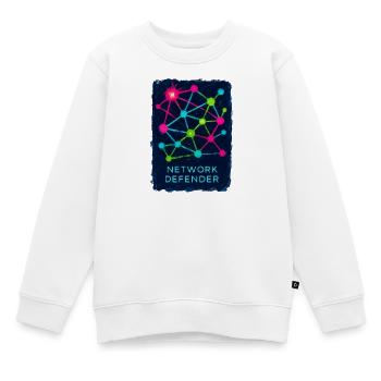 Netzwerk- und Cybersicherheitsverteidiger - Kinder Premium Organic Sweatshirt - Weiß - Vorne - AI Model Kid Male (0cm)