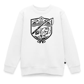Blason des Anglers - Sweat Premium enfant bio - blanc - Devant - AI Model Kid Male (0cm)