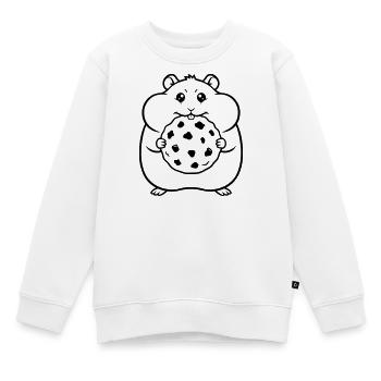 Résumé du biscuit hamster biscuit - Sweat Premium enfant bio - blanc - Devant - AI Model Kid Male (0cm)