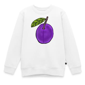 Prunes Fruits Prunes Prunes Jardinier amateur - Sweat Premium enfant bio - blanc - Devant - AI Model Kid Male (0cm)