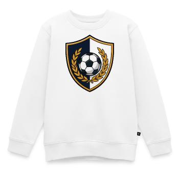 fussball-crest - Kinder Premium Organic Sweatshirt - Weiß - Vorne - AI Model Kid Male (0cm)