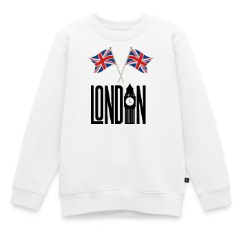 London - Kinder Premium Organic Sweatshirt - Weiß - Vorne - AI Model Kid Male (0cm)