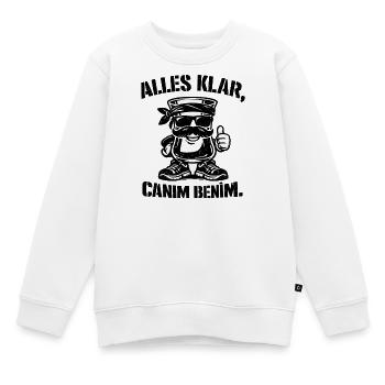 Alles klar, Canım Benim – Türkisches Teeglas Stree - Kinder Premium Organic Sweatshirt - Weiß - Vorne - AI Model Kid Male (0cm)
