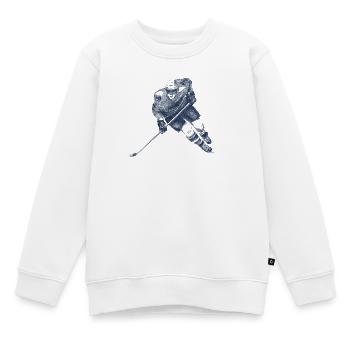 Hockey - Kinder Premium Organic Sweatshirt - Weiß - Vorne - AI Model Kid Male (0cm)