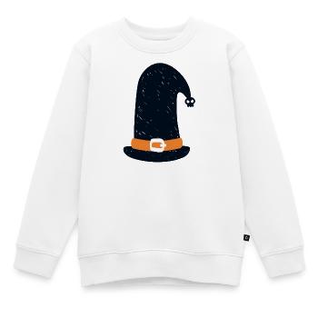 chapeau de sorcière - Sweat Premium enfant bio - blanc - Devant - AI Model Kid Male (0cm)