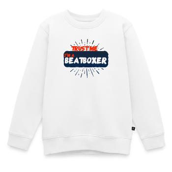 Beatbox beatboxer beat beat rythme vocal coeur - Sweat Premium enfant bio - blanc - Devant - AI Model Kid Male (0cm)