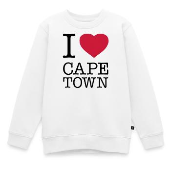 I LOVE CAPE TOWN Kapstadt - Kinder Premium Organic Sweatshirt - Weiß - Vorne - AI Model Kid Male (0cm)