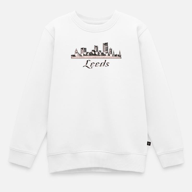Leeds - Sweat Premium enfant bio - blanc