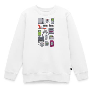 Consoles retrogaming - Sweat Premium enfant bio - blanc - Devant - AI Model Kid Male (0cm)