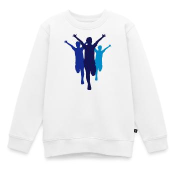3 laeufer rennen schnell marathon marathonlauf - Kinder Premium Organic Sweatshirt - Weiß - Vorne - AI Model Kid Male (0cm)