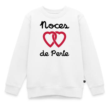 Noces de Perle - Sweat Premium enfant bio - blanc - Devant - AI Model Kid Male (0cm)