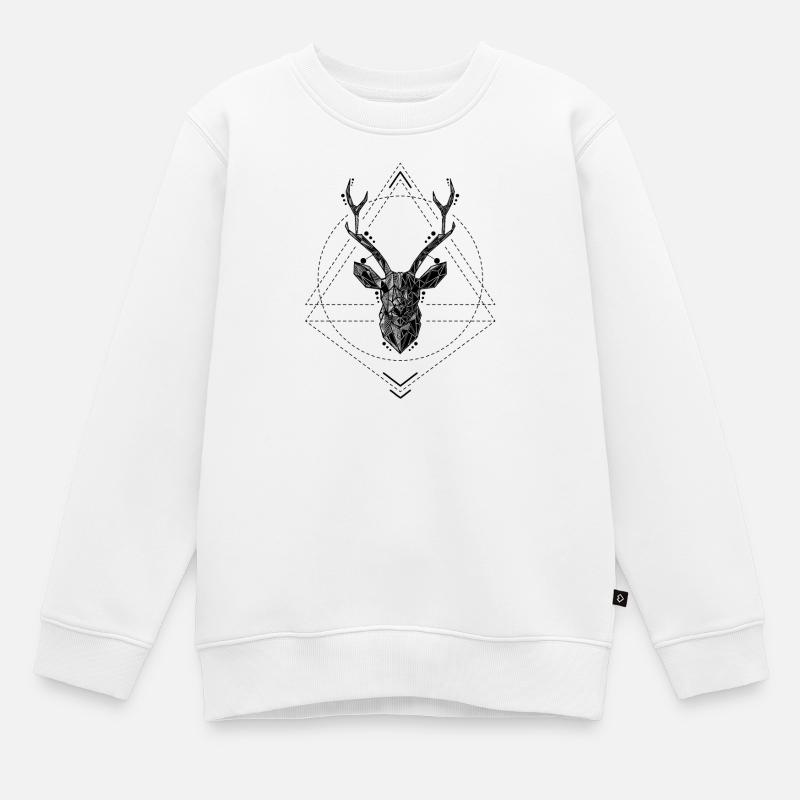 Hirsch - Kinder Premium Organic Sweatshirt - Weiß