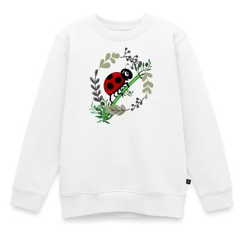 Marienkäfer Botanik Comicstyle - Kinder Premium Organic Sweatshirt - Weiß - Vorne - AI Model Kid Male (0cm)