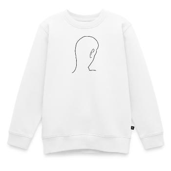 Kopf Hinterkopf Glatze - Kinder Premium Organic Sweatshirt - Weiß - Vorne - AI Model Kid Male (0cm)