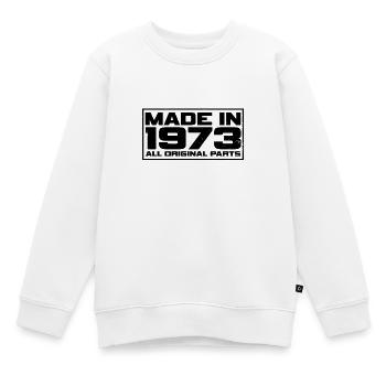 1973 Jahrgang Geburtsjahr - Kinder Premium Organic Sweatshirt - Weiß - Vorne - AI Model Kid Male (0cm)
