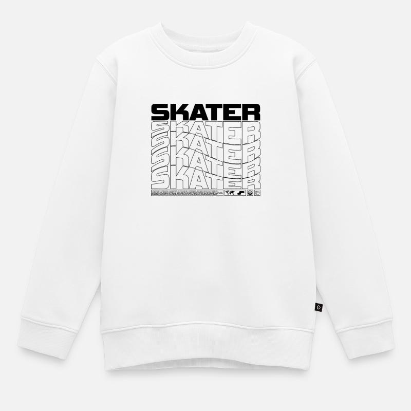Skater - Kinder Premium Organic Sweatshirt - Weiß
