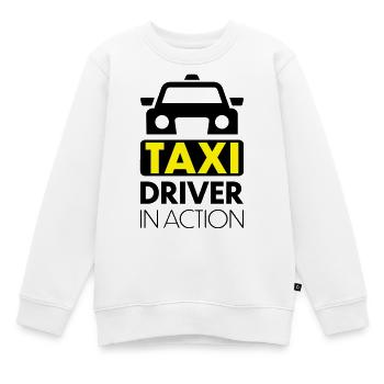 Taxi - Kinder Premium Organic Sweatshirt - Weiß - Vorne - AI Model Kid Male (0cm)