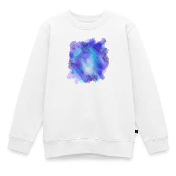 Aquarell malerei Meeresblau - Kinder Premium Organic Sweatshirt - Weiß - Vorne - AI Model Kid Male (0cm)