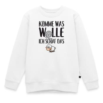 Komme was Wolle ich Schaf das - Kinder Premium Organic Sweatshirt - Weiß - Vorne - AI Model Kid Male (0cm)